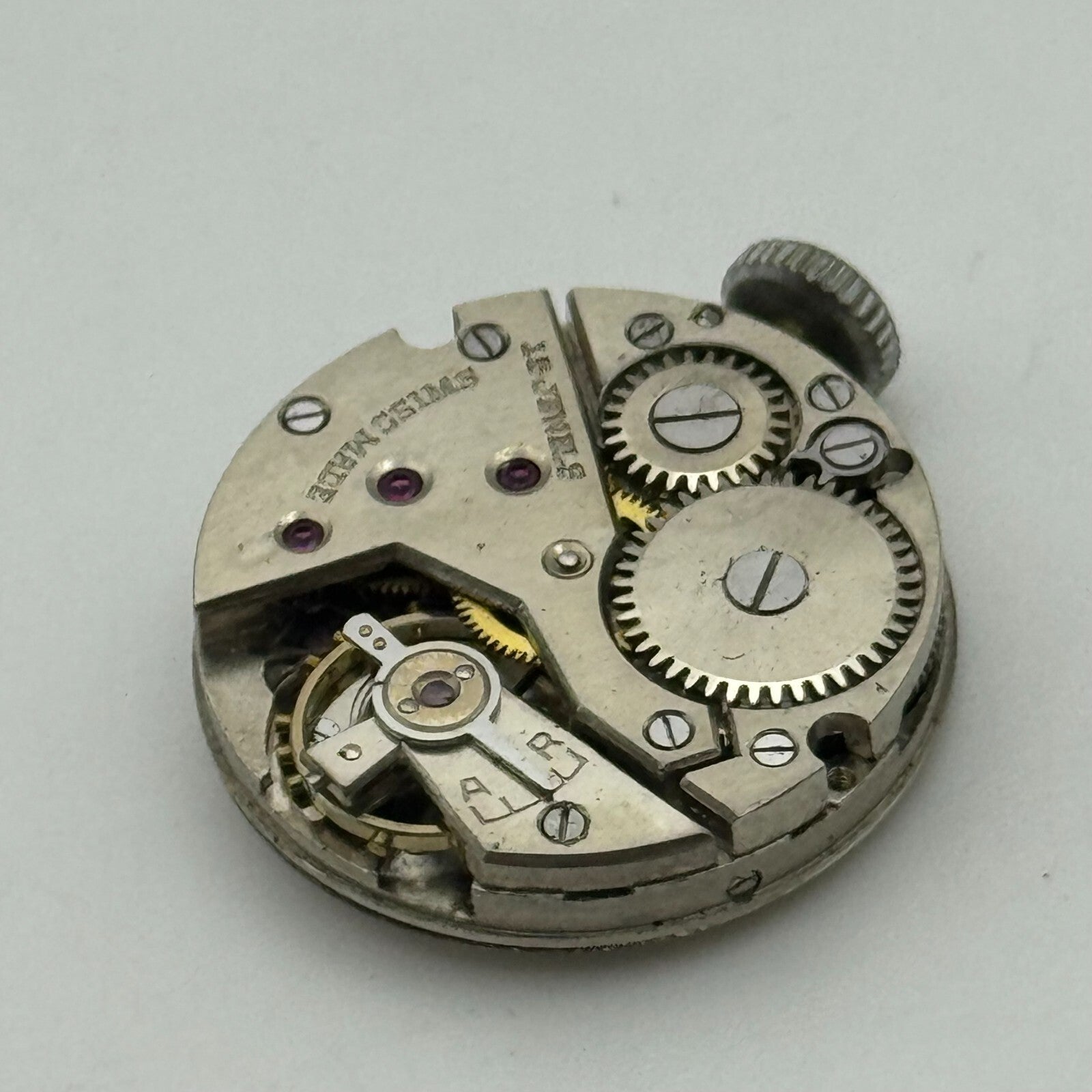 19.7mm Avia Dennison Denisteel Manual Wind Swiss Watch Movement Vintage PARTS