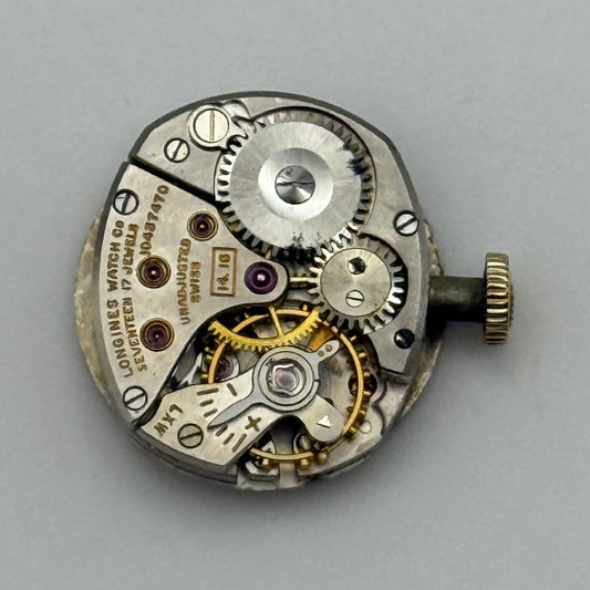 Longines 14.16 Watch Movement Running Manual Wind Vintage Swiss Parts 14.2mm