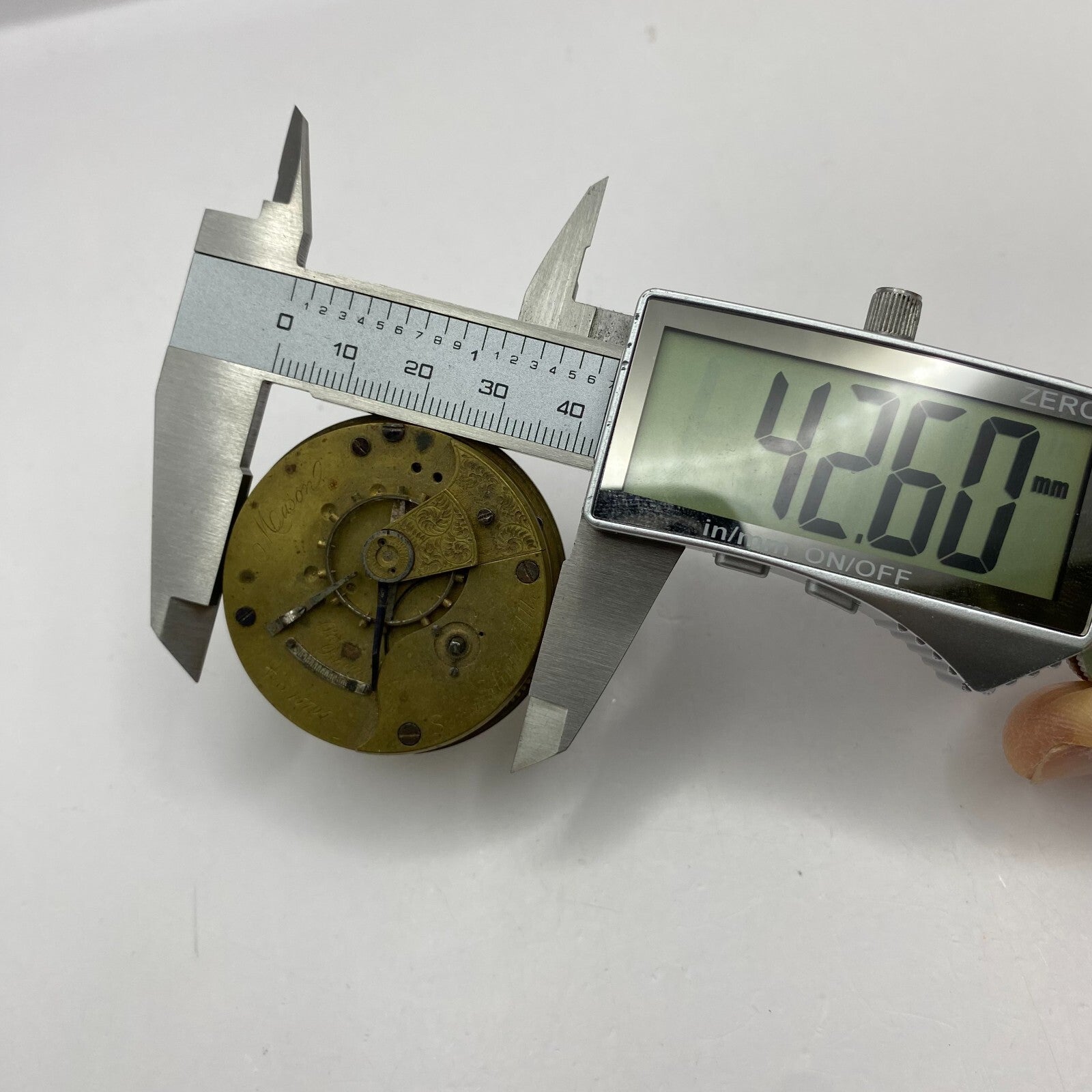 45.6mm Antique Key Wound Pocket Watch Movement PARTS