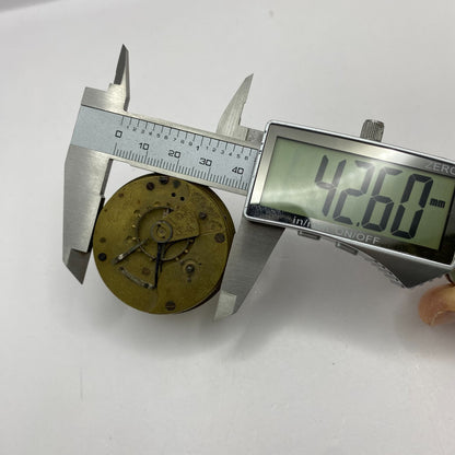 45.6mm Antique Key Wound Pocket Watch Movement PARTS