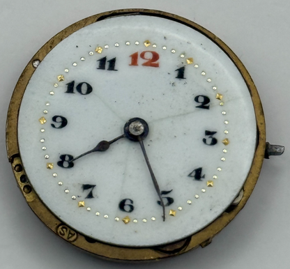 AS A Schild Antique Watch Movement Manual Wind Vintage Swiss Parts Repair 24.7mm