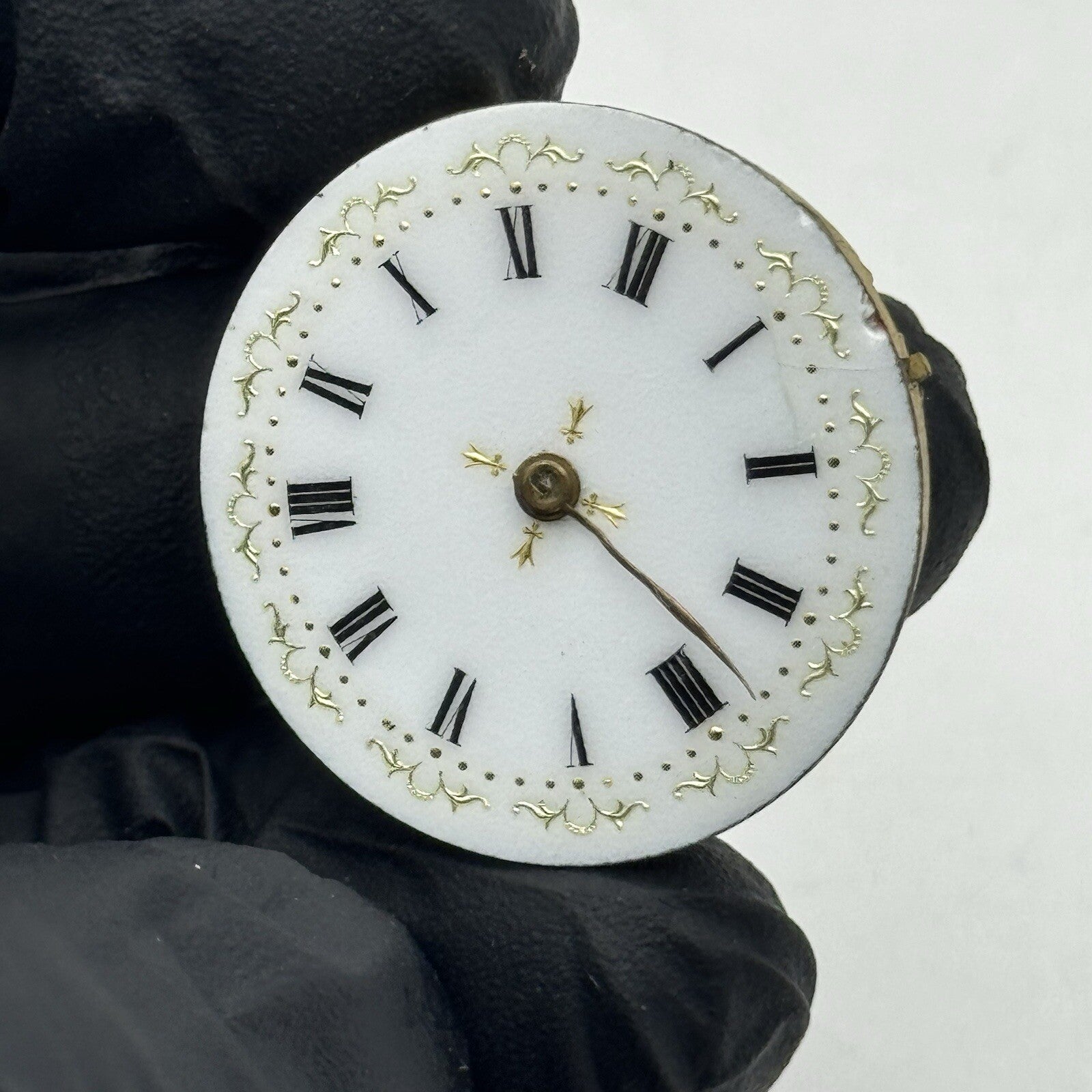 28.7mm Beautiful Quality Patterned Dial Cylinder Pocket Watch Movement FOR PARTS
