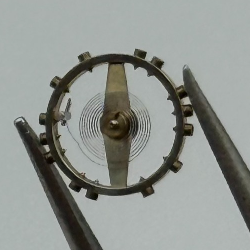 AS 1677 Balance Wheel Complete And Spring 6’’’ 1417 M Watch Movement Parts NOS