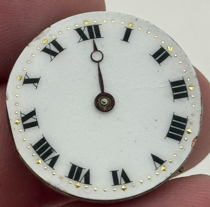 25mm Unidentified Roman Numerals Trench Watch Movement Manual Wind PARTS SPARES