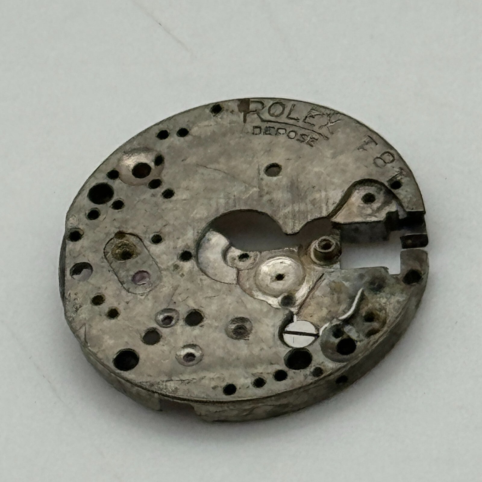 17.4mm Rolex Depose 181 Main Plate Manual Wind Watch Movement Vintage PARTS
