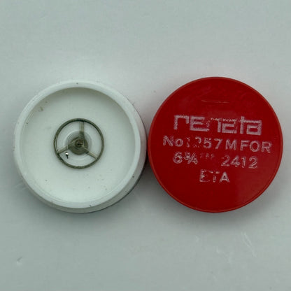 ETA 2412 Balance Wheel Complete And Spring 6¾’’’ 1257 M Watch Movement Parts NOS