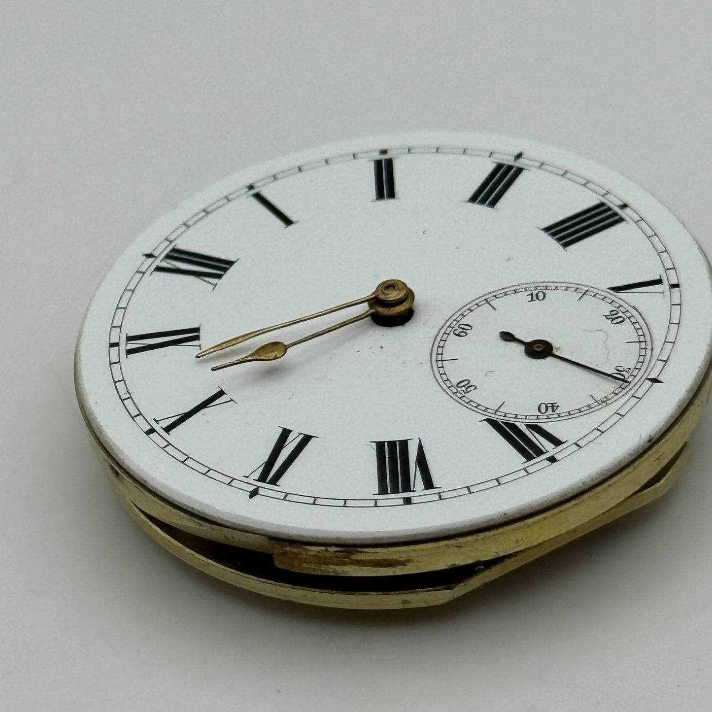 40.5mm Antique Trade Mark Consti Mathey Key Wound Pocket Watch Movement PARTS
