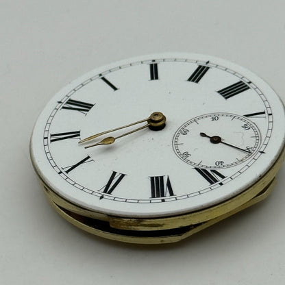 40.5mm Antique Trade Mark Consti Mathey Key Wound Pocket Watch Movement PARTS