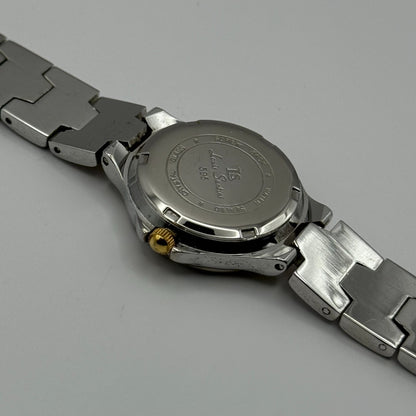 LS Louis Santini Ladies Quartz Watch Two Tone Bracelet Japan Working 24mm