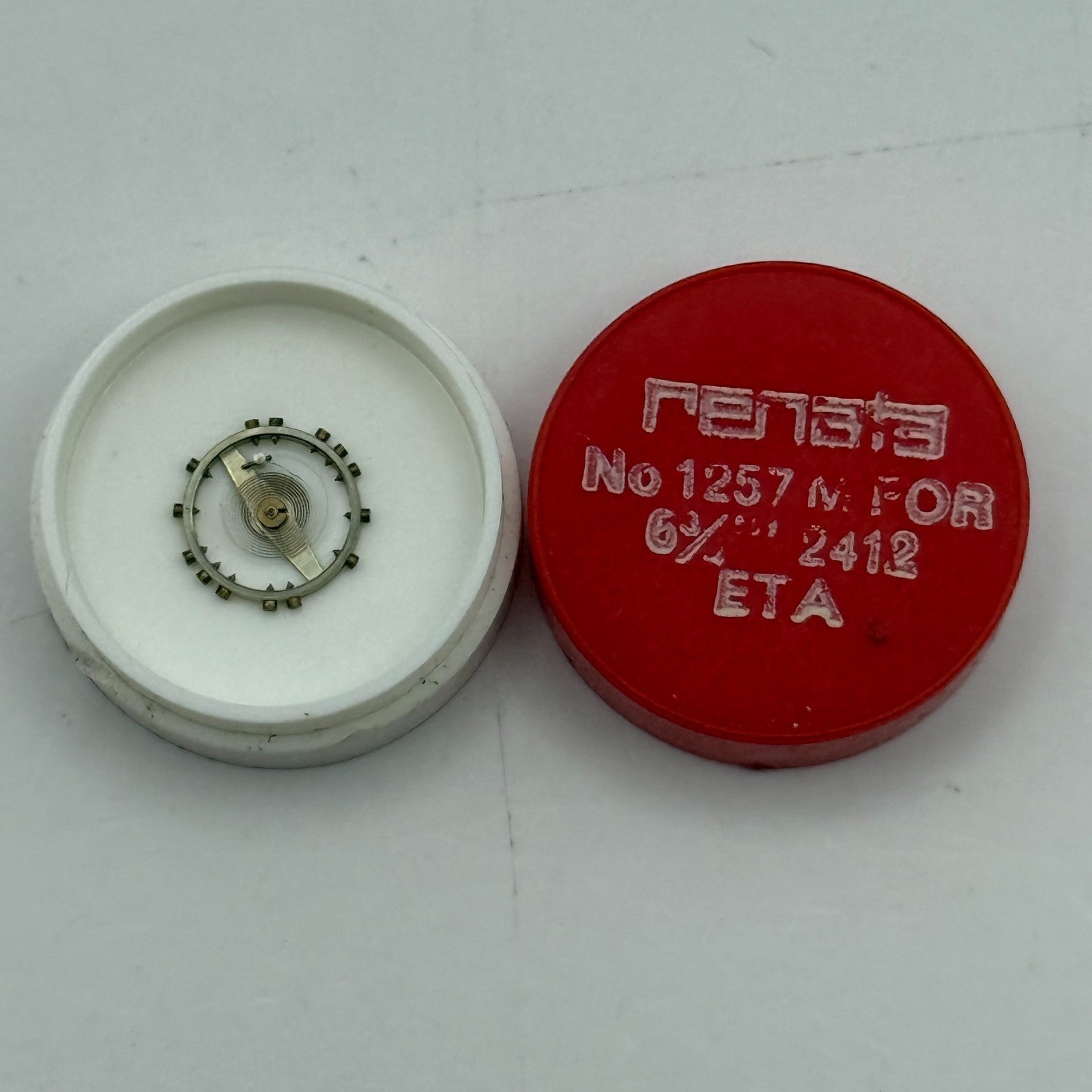 ETA 2412 Balance Wheel Complete And Spring 6 3/4''' 1257 M Watch Movement Parts 