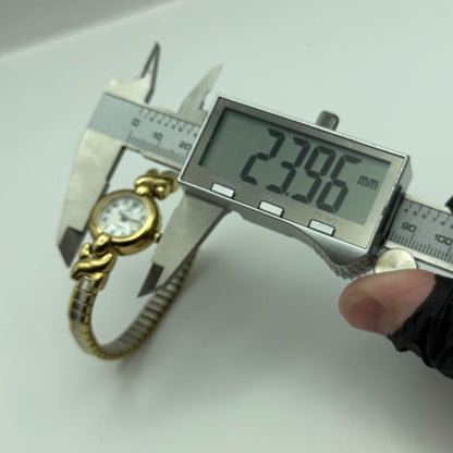 21mm Working Ladies Two Tone Philip Mercier S565S Quartz Watch Expandable Strap