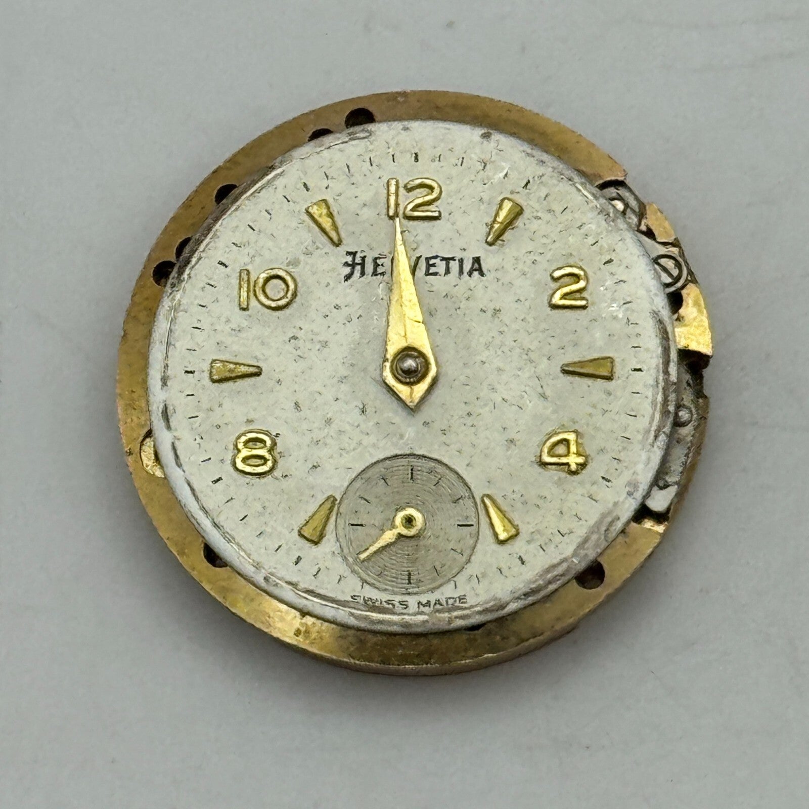 19.6mm Helvetia Cal 91 Balance Ok Watch Movement Swiss Vintage PARTS SPARES