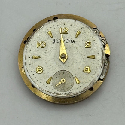 19.6mm Helvetia Cal 91 Balance Ok Watch Movement Swiss Vintage PARTS SPARES