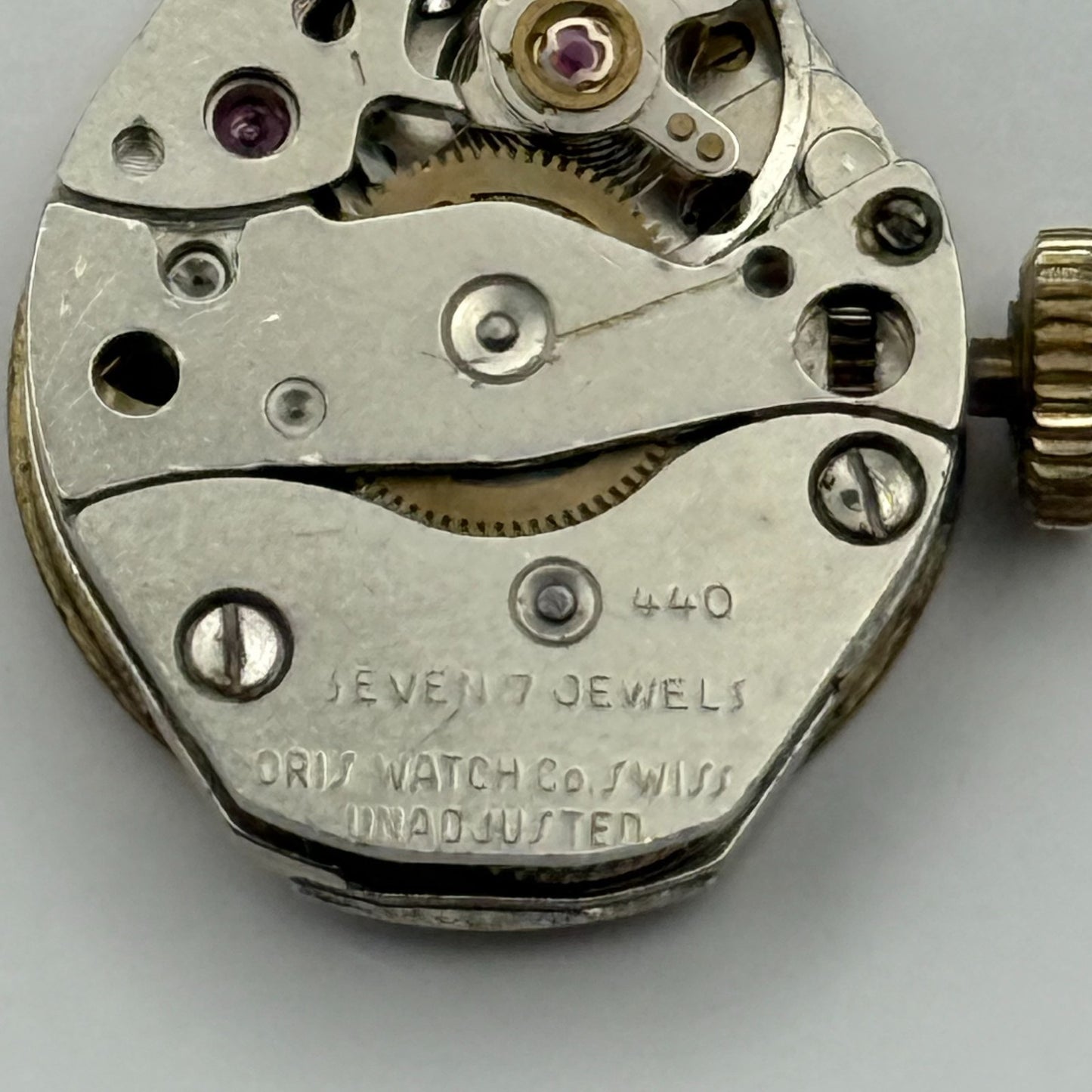 Oris 440  Watch Movement Manual Wind Vintage Swiss Parts Repair Spares 18.2mm