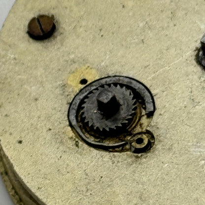 45.5mm Antique Unidentified Key Wound Pocket Watch Movement PARTS REPAIR SPARES
