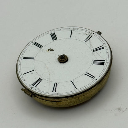 35.8mm Antique Key Wound Pocket Watch Movement PARTS REPAIR SPARES