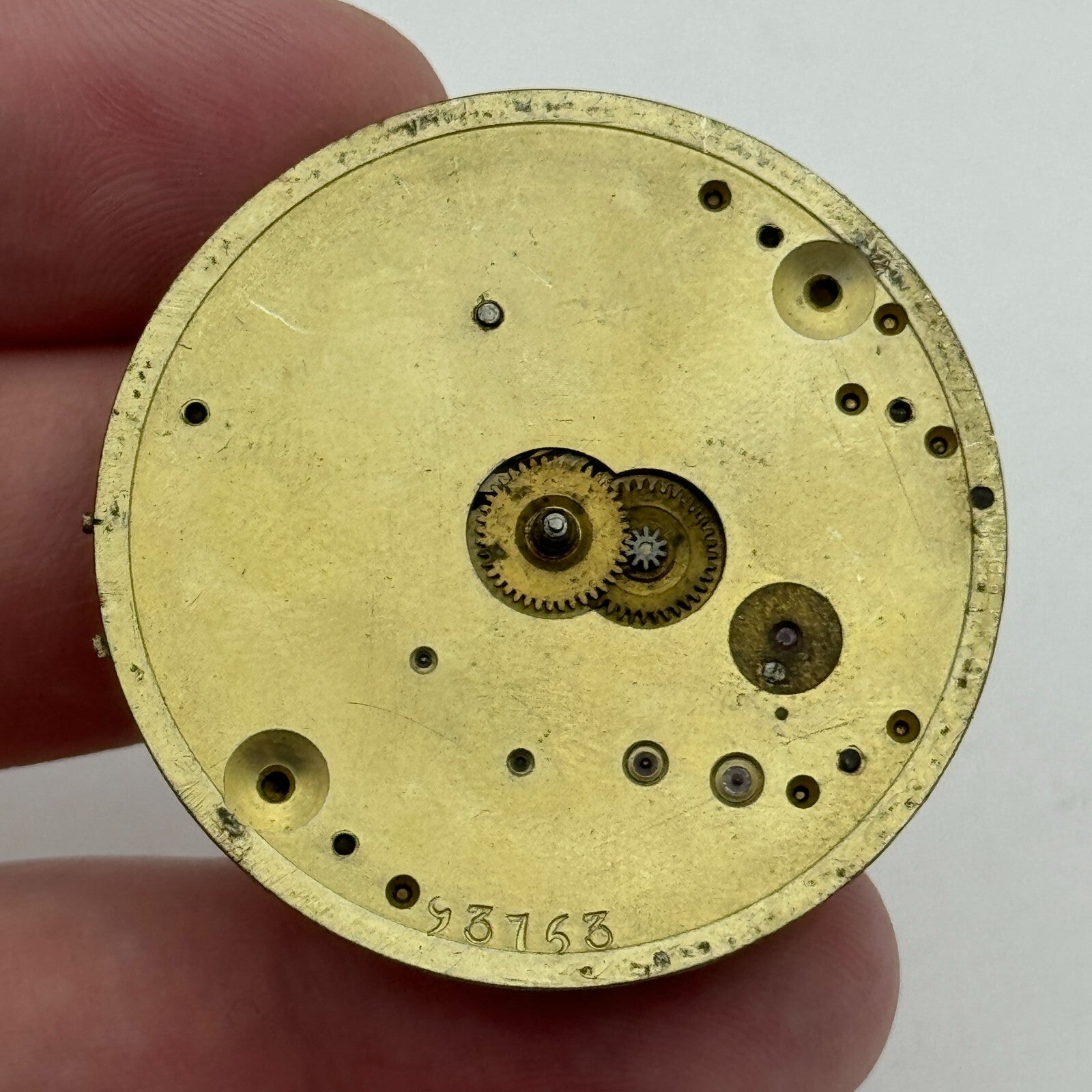 40.7mm Antique Unidentified Interesting Key Wound Pocket Watch Movement PARTS