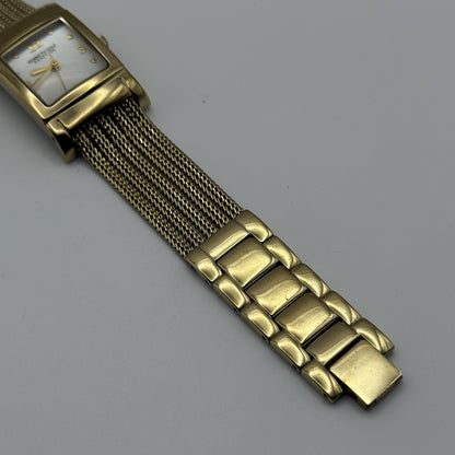21mm Working Ladies Kenneth Cole Reaction Gold Plated Quartz Watch 6.5 Inches