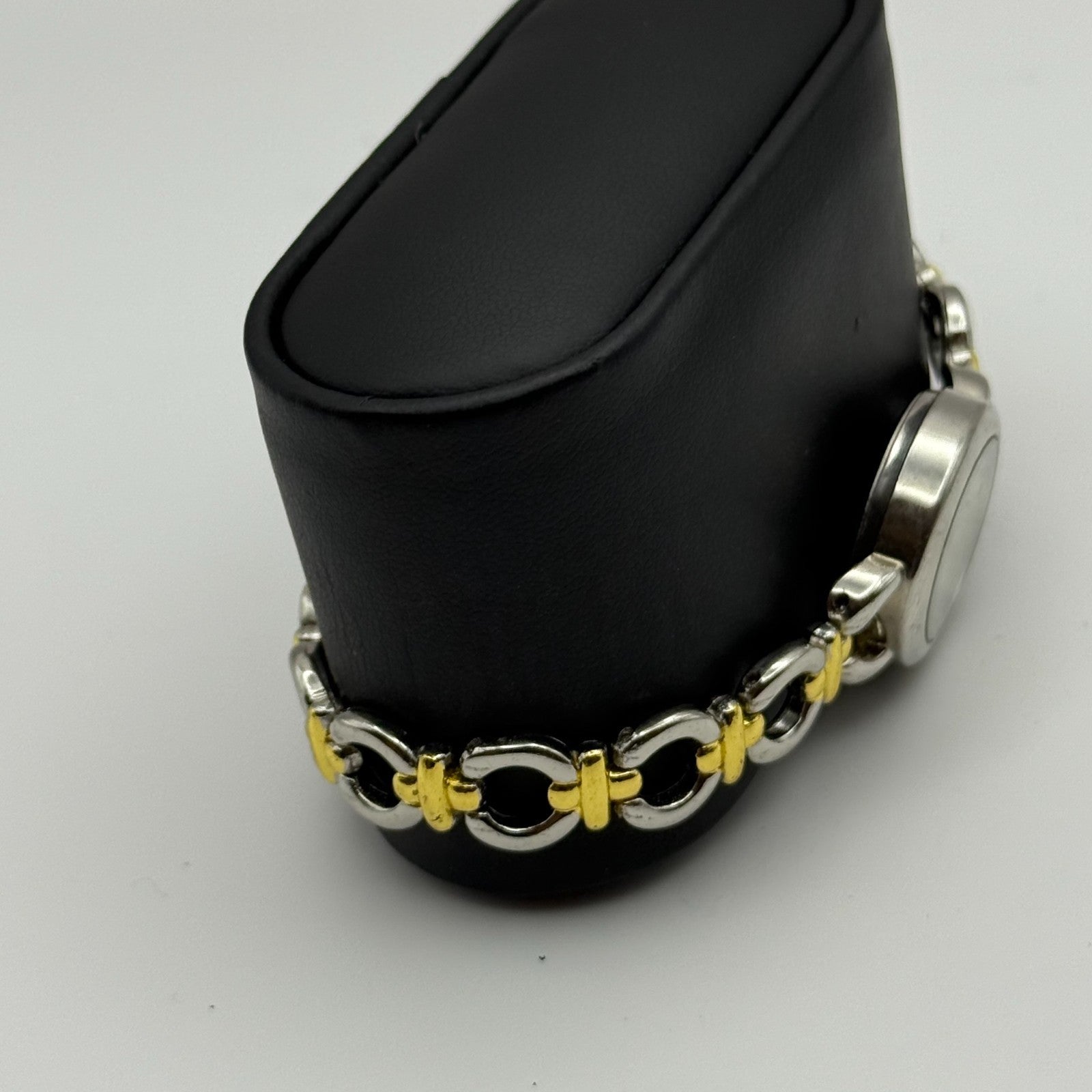 22mm Working Ladies Via Lucia 181 Two Tone Gold And Silver Quartz Watch 7 Inches