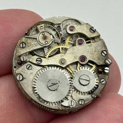 23.7mm Unidentified Swiss Porcelain Dial Trench Watch Movement Manual Wind PARTS