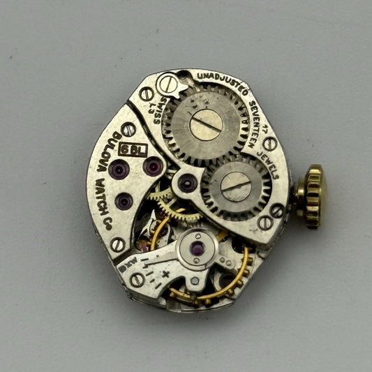 15.3mm Vintage Ladies Bulova 6BL Manual Wind Swiss Watch Movement PARTS REPAIR