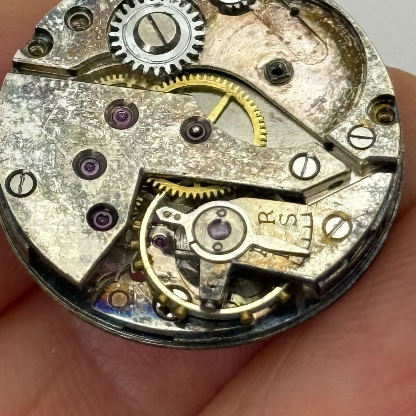 23.6mm Vintage FHF 150 15 Jewels Balance Ok Watch Movement PARTS REPAIR
