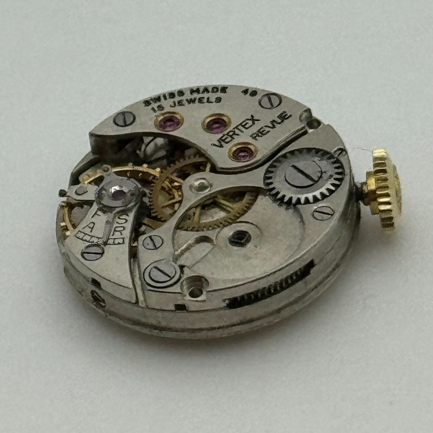 19.7mm Ladies Vertex Revue 49 Manual Wind 15 Jewels Swiss Watch Movement PARTS