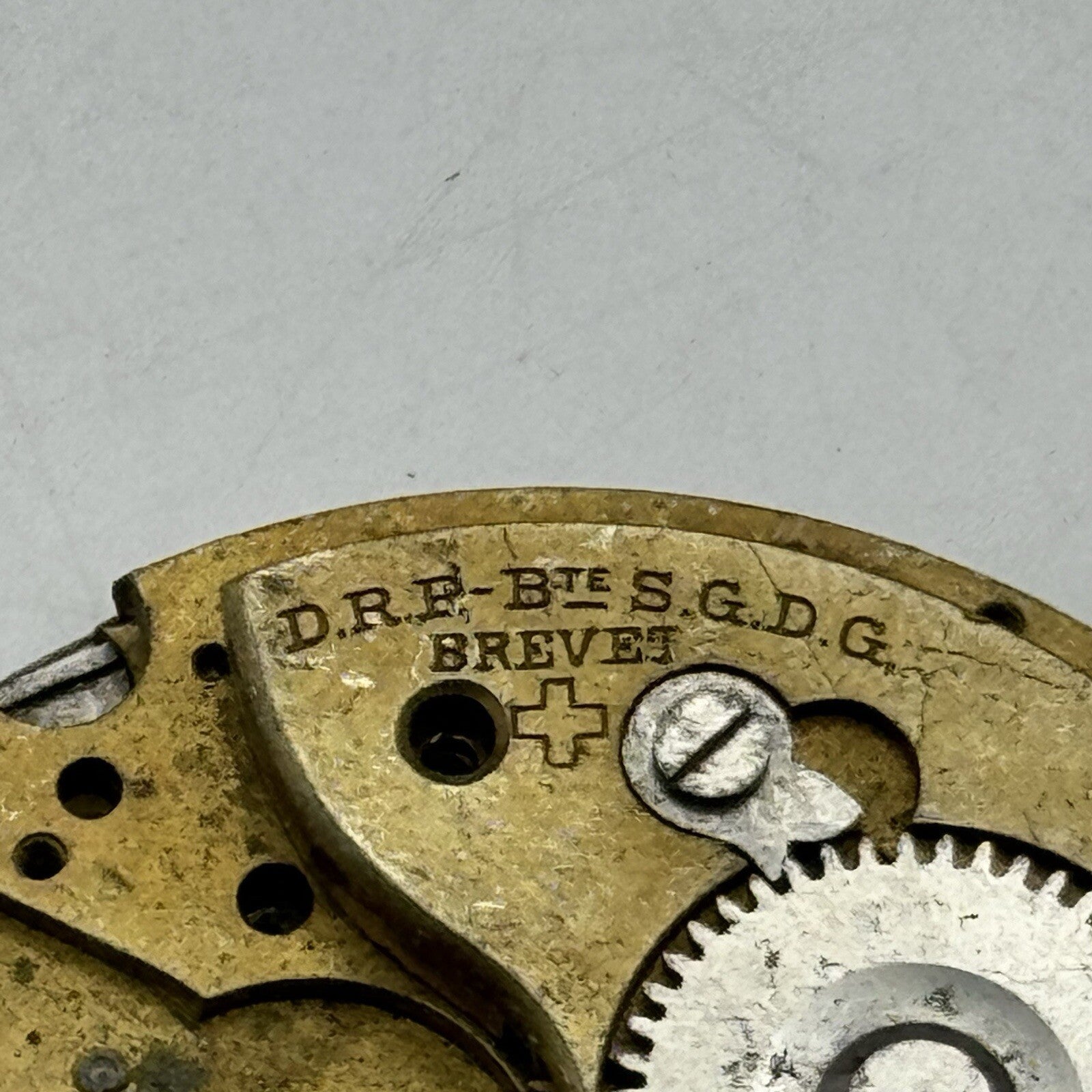 42.8mm Manual Wind BTE S.G.D.G Brevet Pocket Watch Movement FOR PARTS