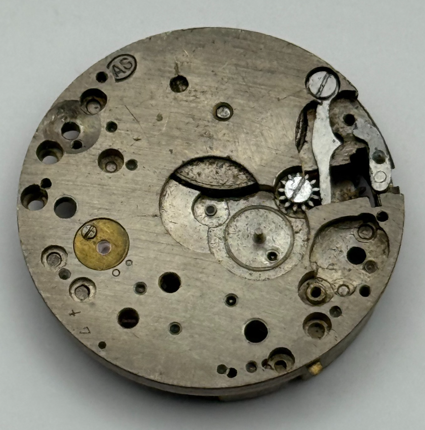 AS A Schild Watch Movement Manual Wind Vintage Swiss Parts Repair Spares 23.7mm