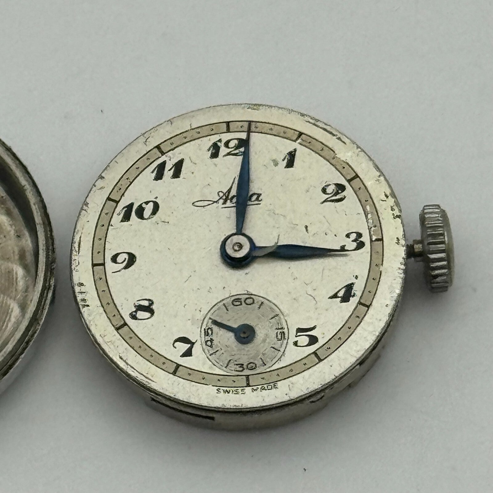 19.7mm Avia Dennison Denisteel Manual Wind Swiss Watch Movement Vintage PARTS