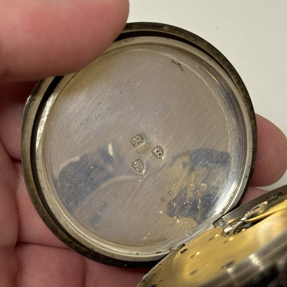 Pin Set Sterling Silver 3/4 Plate Lever English Watch LTD Pocket Watch TO REPAIR