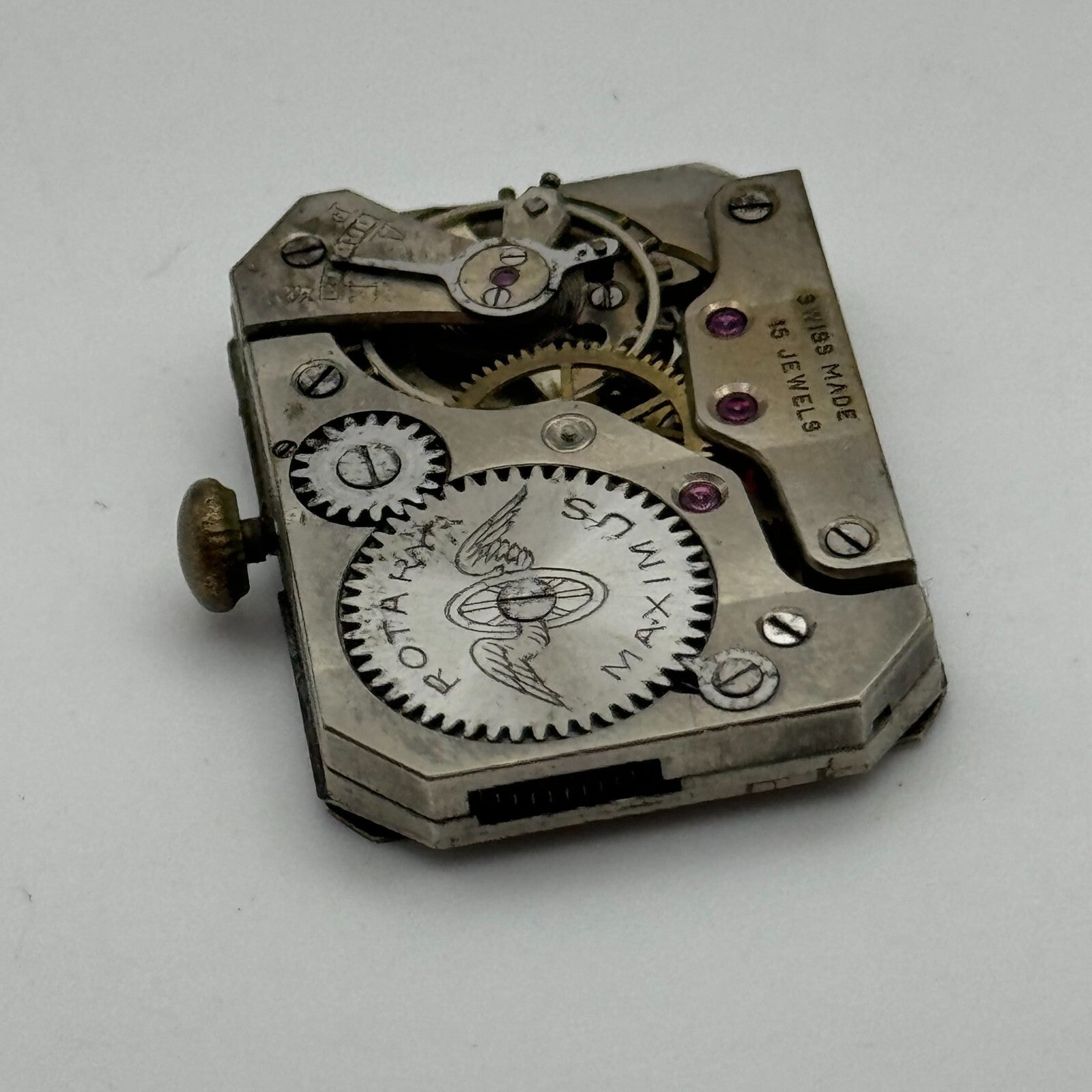 20.7mm Kendal & Dent Rotary Maximus Rare Tank Watch Movement Manual Wind PARTS