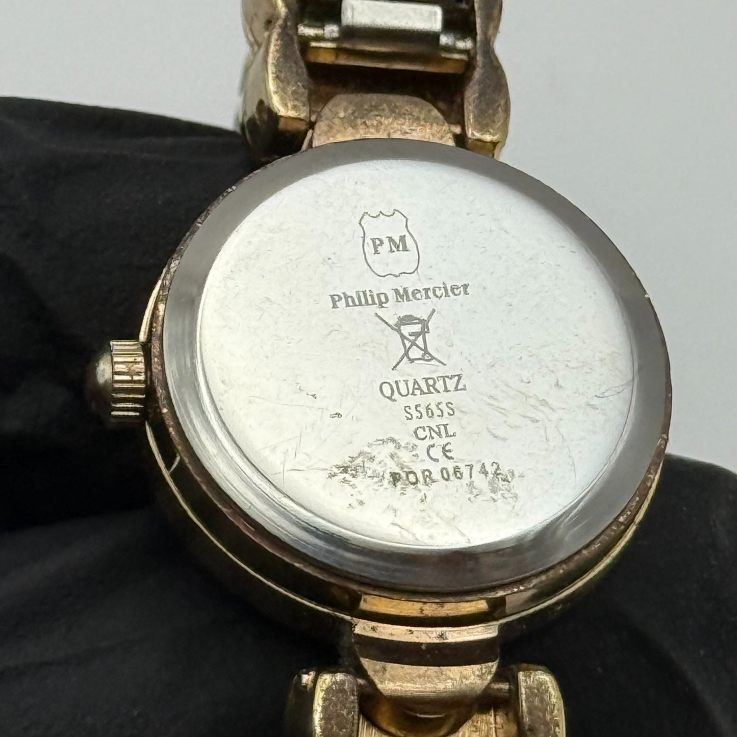 21mm Working Ladies Two Tone Philip Mercier S565S Quartz Watch Expandable Strap