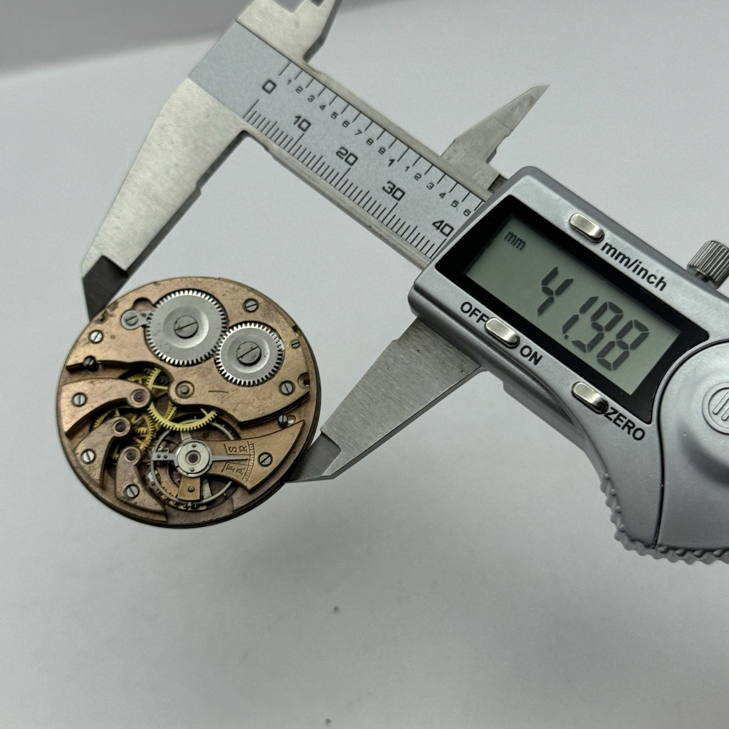 42.7mm Unidentified Trademark Thin Vintage Pocket Watch Movement PARTS REPAIR