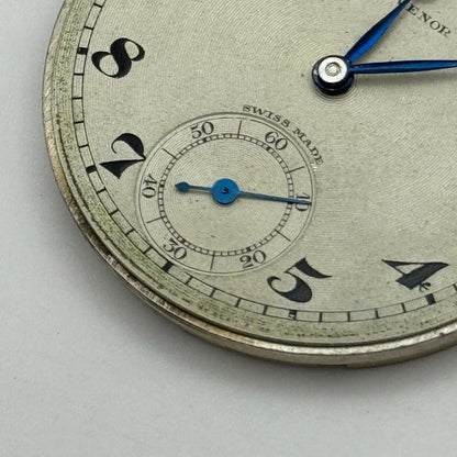 41.5mm Antique Grosvenor Open Face Sub Seconds Swiss Pocket Watch Movement PARTS
