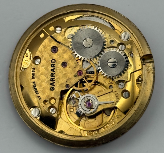 ETA 2801-1 Watch Movement Garrard Manual Wind Vintage Swiss Parts Repair 30.4mm