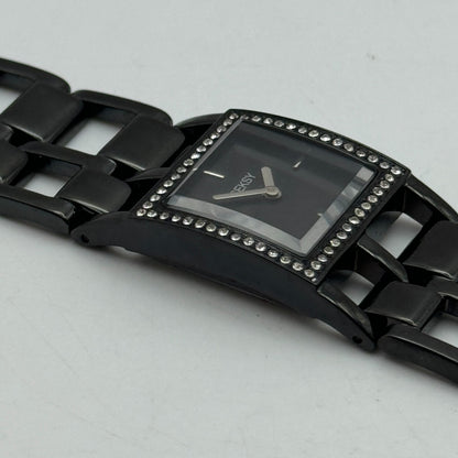 23mm Working Seksy Sekonda 4008 Black Jewelled Quartz Watch New Battery 7.5 Inch