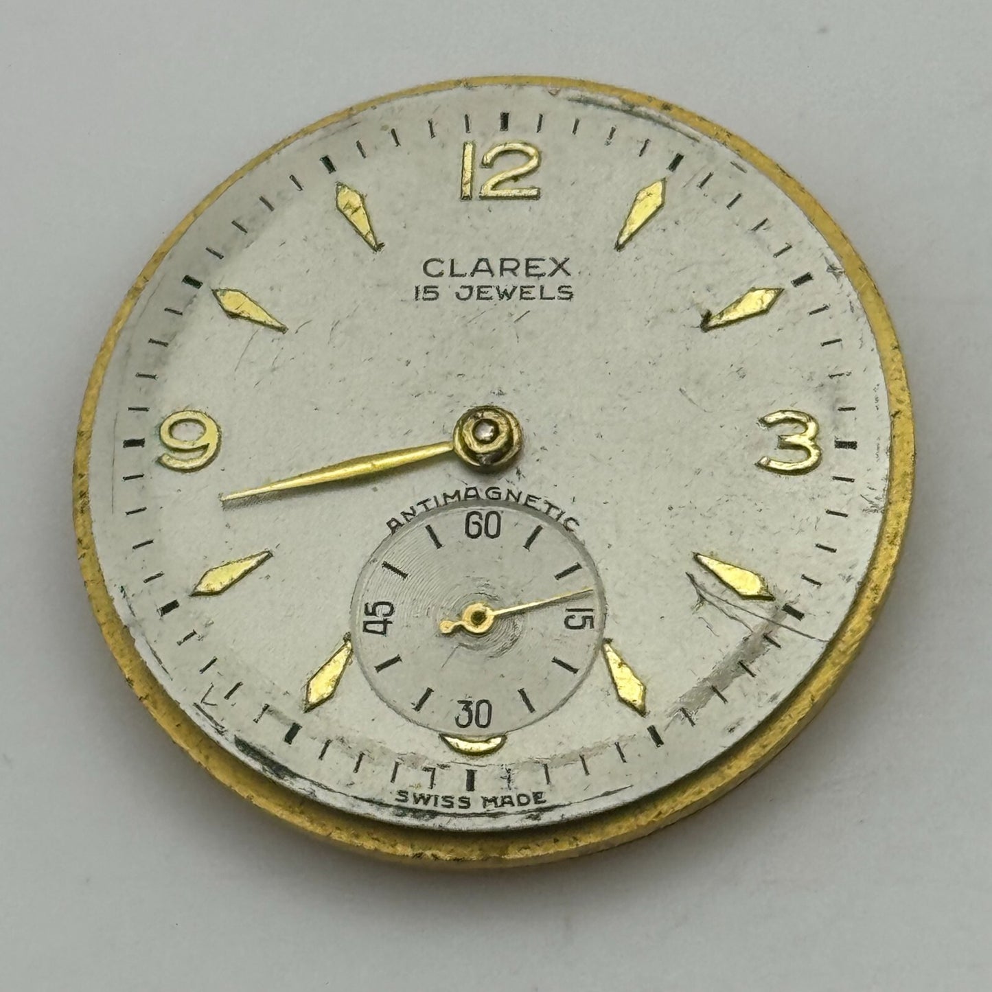 28.9mm Clarex Peseux 170 Balance Ok Watch Movement Swiss Vintage PARTS SPARES