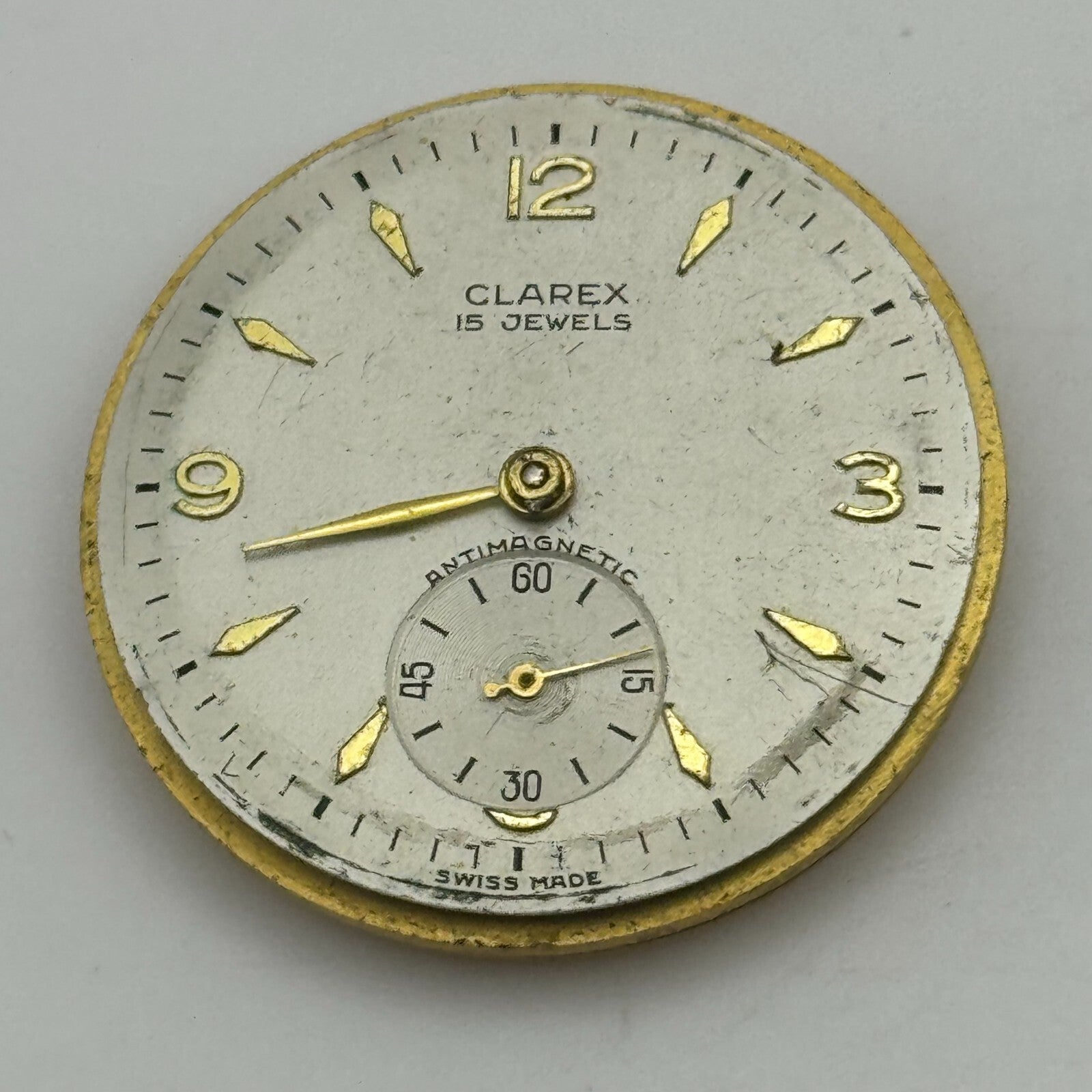 28.9mm Clarex Peseux 170 Balance Ok Watch Movement Swiss Vintage PARTS SPARES