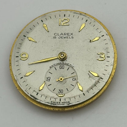 28.9mm Clarex Peseux 170 Balance Ok Watch Movement Swiss Vintage PARTS SPARES