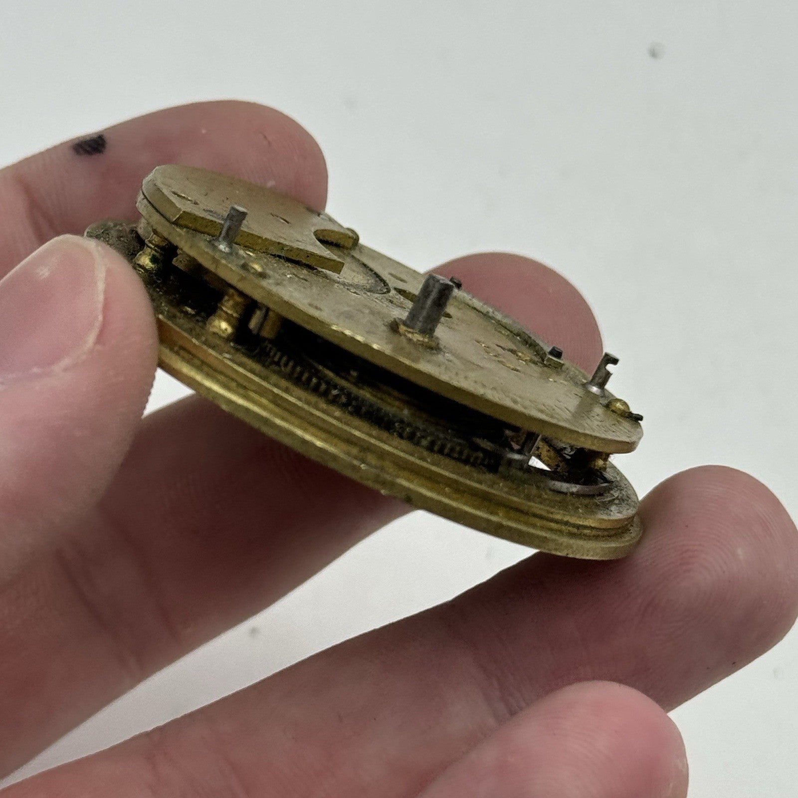 50.1mm Antique Chronometer Maker London Fusee Pocket Watch Movement - PARTS