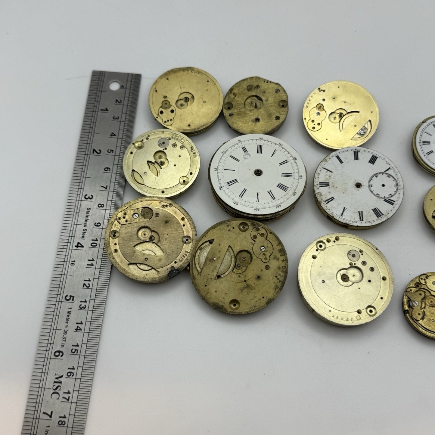 Bundle Mixed Antique / Vintage Pocket Watch Movements Joblot PARTS REPAIR SPARES