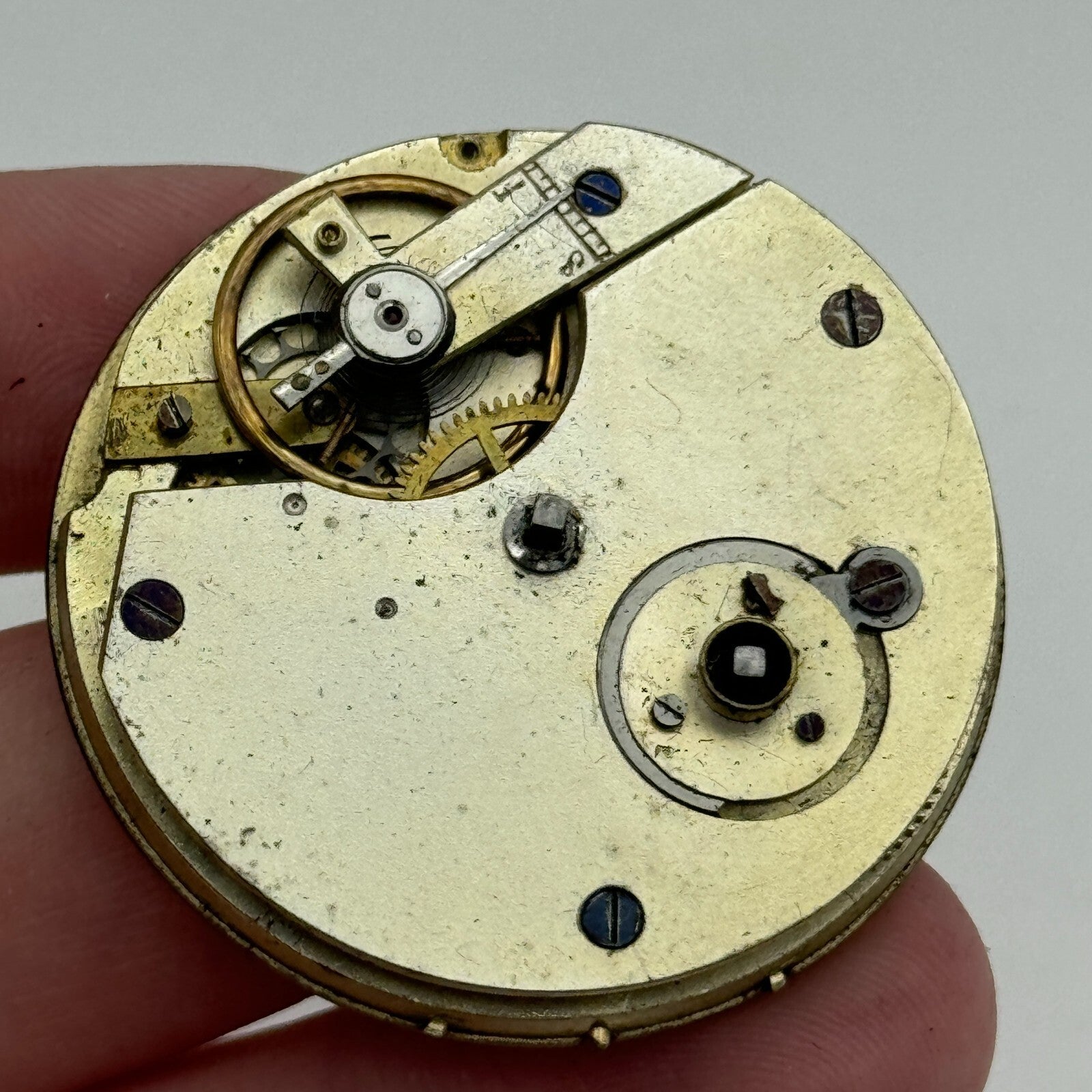 41.1mm J H Stanley Deptford Balance Intact Key Wound Pocket Watch Movement PARTS