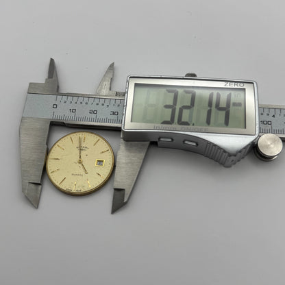 ETA 955.412 Quartz Watch Movement Rotary Elite Date Vintage Parts Repair 30.9mm