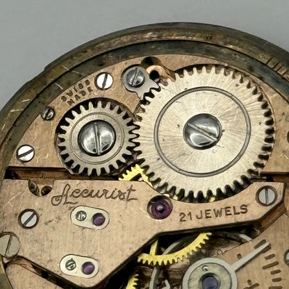 AS 1002 984 Watch Movement Accurist Manual Wind Vintage Parts Repair 29.7mm