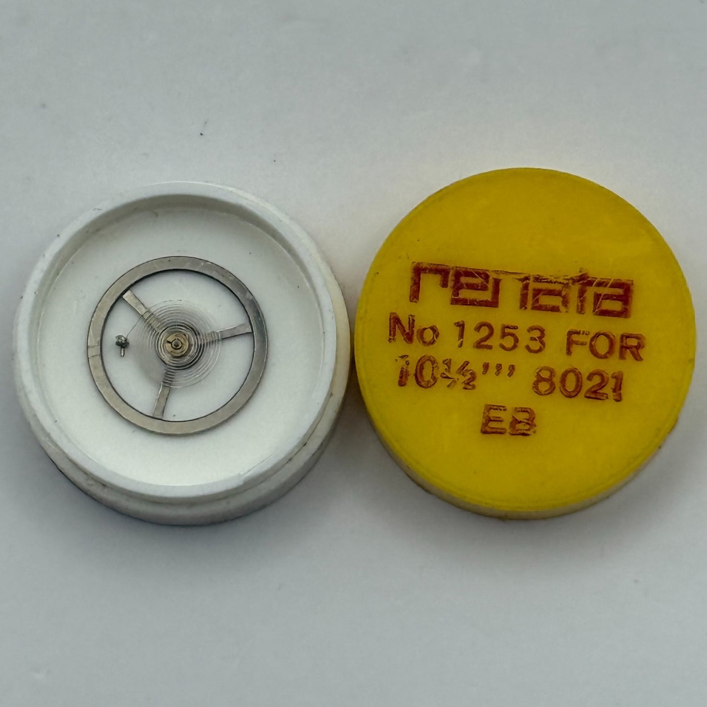 EB 8021 Balance Wheel Complete And Spring 10½’’’ 1253 Watch Movement Parts NOS