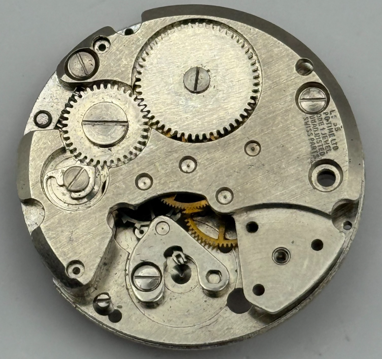 Sonceboz ES 55 Watch Movement PG Time Manual Wind Vintage Parts Repair 27mm