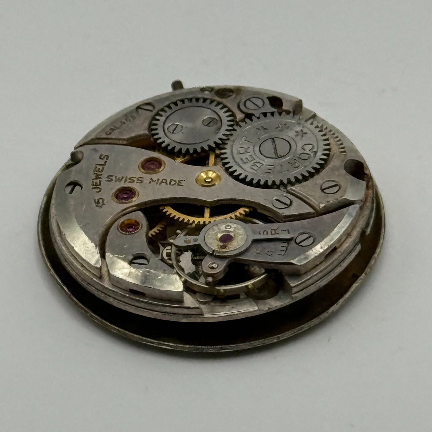Cortebert Cal 665 Watch Movement 15 Jewels Sub Seconds Manual Wind Parts 25.3mm