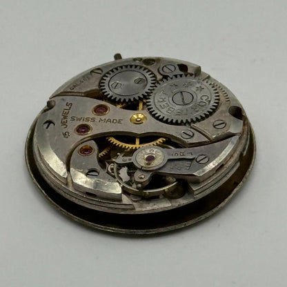 Cortebert Cal 665 Watch Movement 15 Jewels Sub Seconds Manual Wind Parts 25.3mm