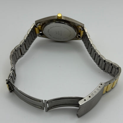 Citron EX Men's Quartz Watch White Dial Two-Tone Bracelet Japan Working 36mm